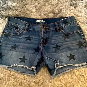 Medium washed jean shorts